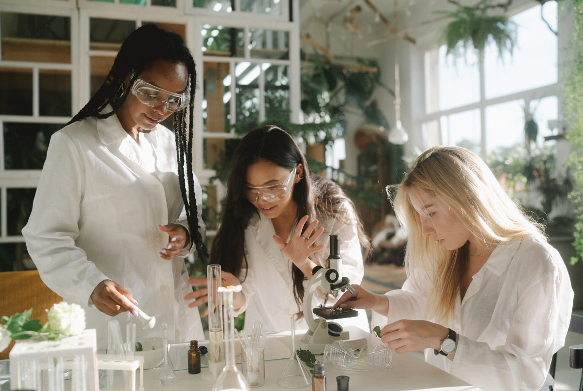 researchers in a lab