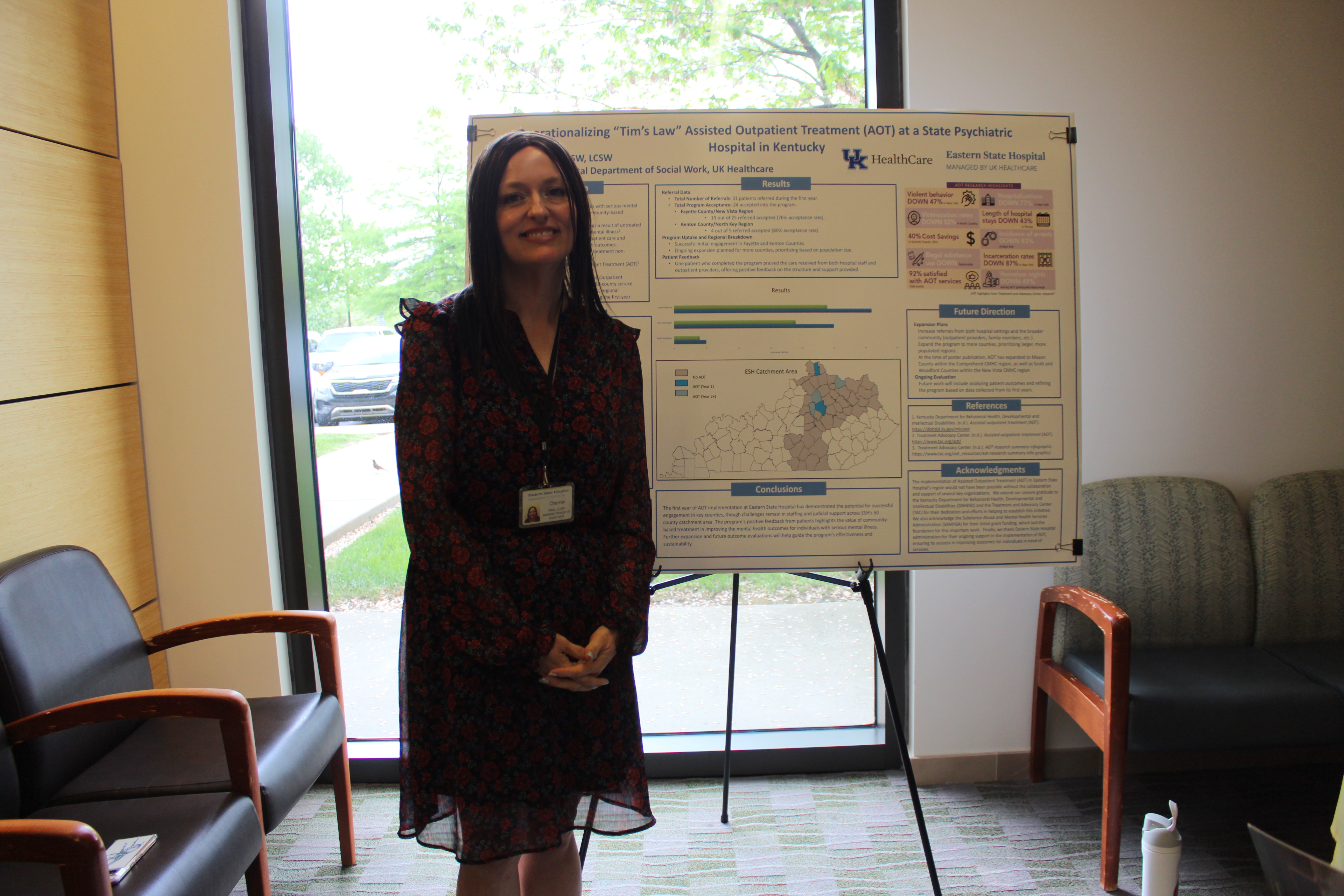 cherron with her poster