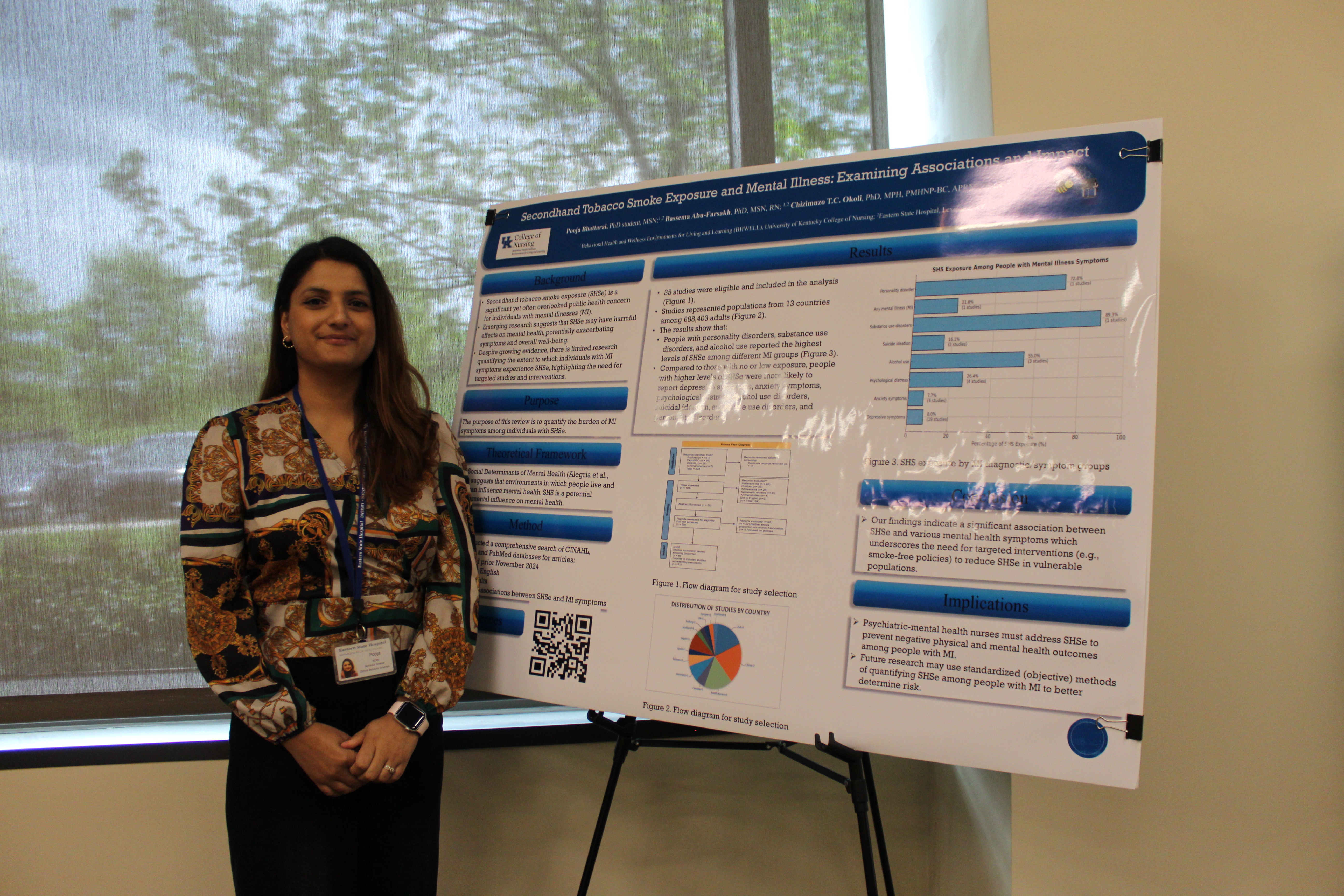 pooja with her poster