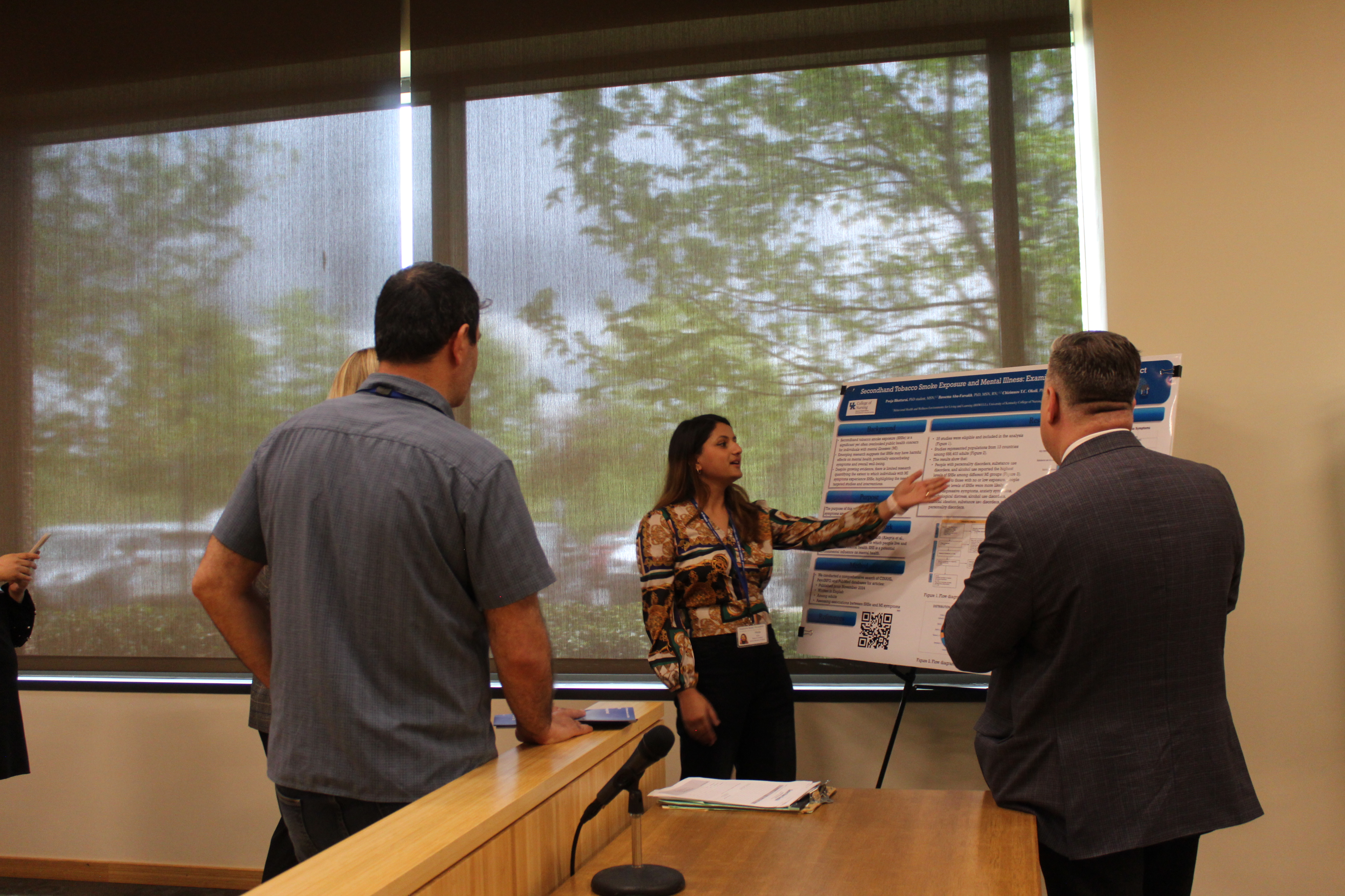 pooja presenting poster