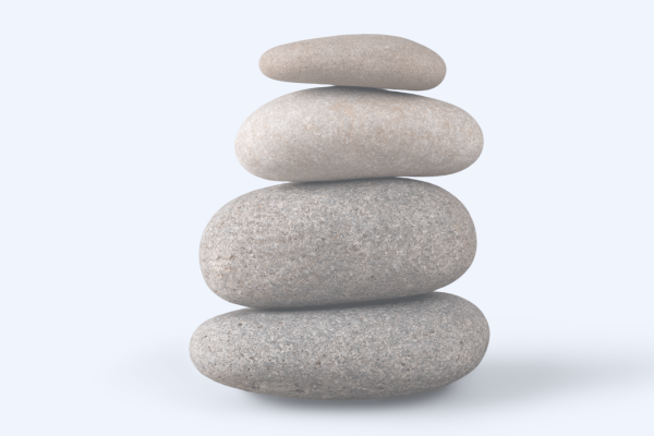 calming image of stacked rocks