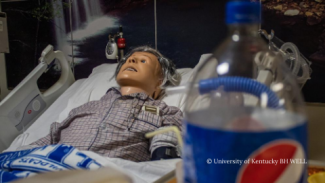 simulated patient with Pepsi