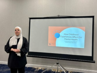 Dr. Bassema AbuFarsakh presenting a session on ACEs