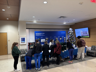 people in line to get coffee