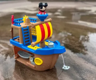 image of toy pirate ship