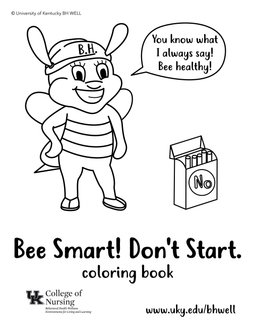 bee smart don't start coloring book cover