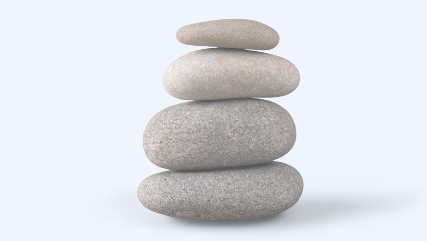 calming image of stacked rocks