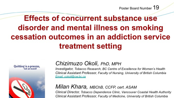 Effects of Concurrent Substance Use Disorder and Mental Illness on Smoking Cessation Outcomes in an Addiction Service Treatment