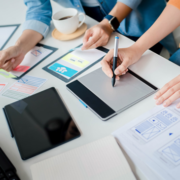 people working desk jobs